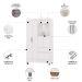 Guarda Roupa Solteiro 103cm Com Espelho Mayra Flex Branco V02 - Mpozenato