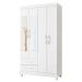 Guarda Roupa Solteiro 103cm com Espelho Dony Flex A02 Branco - Mpozenato