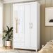 Guarda Roupa Solteiro 103cm com Espelho Dony Flex A02 Branco - Mpozenato