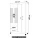 Guarda Roupa Solteiro 103cm com Espelho Dony Flex A02 Branco - Mpozenato