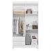 Guarda Roupa Solteiro 103cm com Espelho Dony Flex A02 Branco - Mpozenato