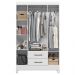 Guarda Roupa Solteiro 111cm 4 Portas Évora M07 Branco - Mpozenato