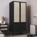 Guarda Roupa Solteiro 80cm Com 2 Portas Arlo Nero Preto A10 - Mpozenato