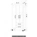 Guarda Roupa Solteiro 82cm 3 Portas Zeno Castanho Wood Z17   - Mpozenato
