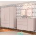 Jogo De Quarto Infantil Guarda Roupa 3 Portas e Cômoda 1 Porta 3 Gavetas 100% Mdf P04 Mel Cinza - Mpozenato