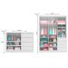 Jogo de Quarto Infantil Guarda Roupa 2 Portas e Cômoda 4 Gavetas Lua P04 Branco - Mpozenato