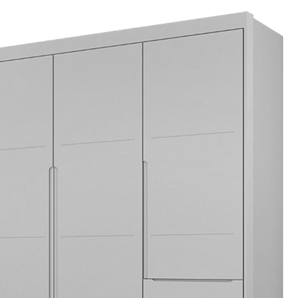 Jogo de Quarto Infantil Guarda Roupa 2 Portas e Cômoda 4 Gavetas Lua P04 Cinza - Mpozenato
