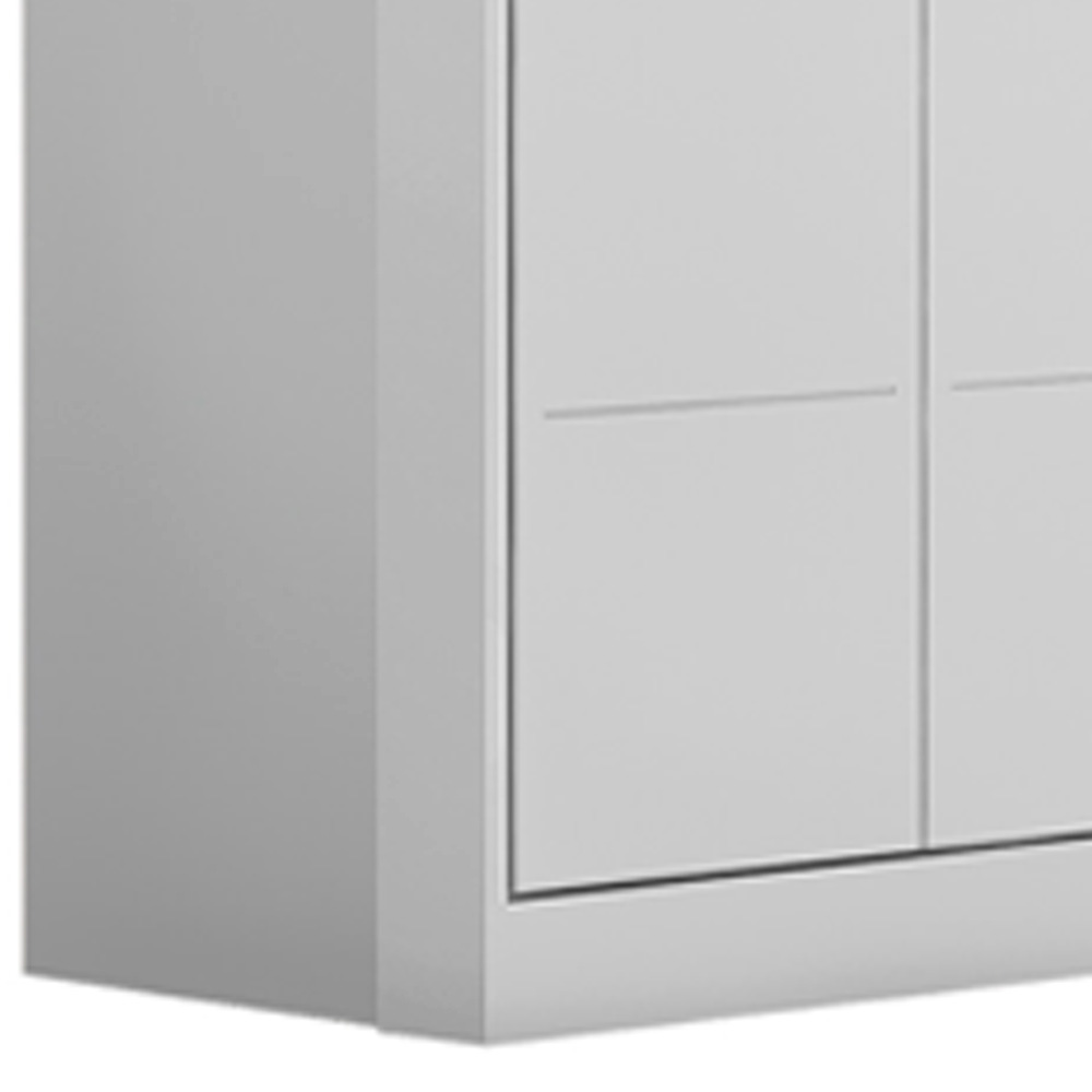 Jogo de Quarto Infantil Guarda Roupa 3 Portas e Cômoda 4 Gavetas Lilly P04 Branco - Mpozenato