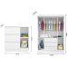 Jogo de Quarto Infantil Guarda Roupa 4 Portas e Cômoda 3 Gavetas Amora P04 Branco - Mpozenato