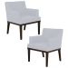 Kit 02 Poltronas Decorativas Sala de Estar Vitória W01 Corano Branco - Mpozenato