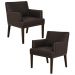 Kit 02 Poltronas Decorativas Sala de Estar Vitória W01 Corano Marrom Escuro - Mpozenato