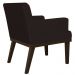 Kit 02 Poltronas Decorativas Sala de Estar Vitória W01 Corano Marrom Escuro - Mpozenato