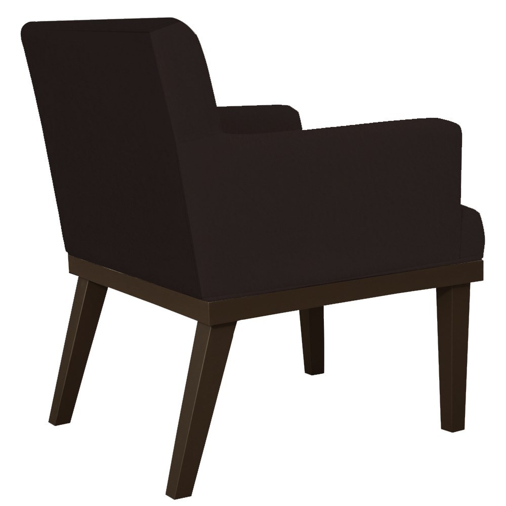 Kit 02 Poltronas Decorativas Sala de Estar Vitória W01 Corano Marrom Escuro - Mpozenato