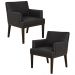 Kit 02 Poltronas Decorativas Sala de Estar Vitória W01 Corano Preto - Mpozenato