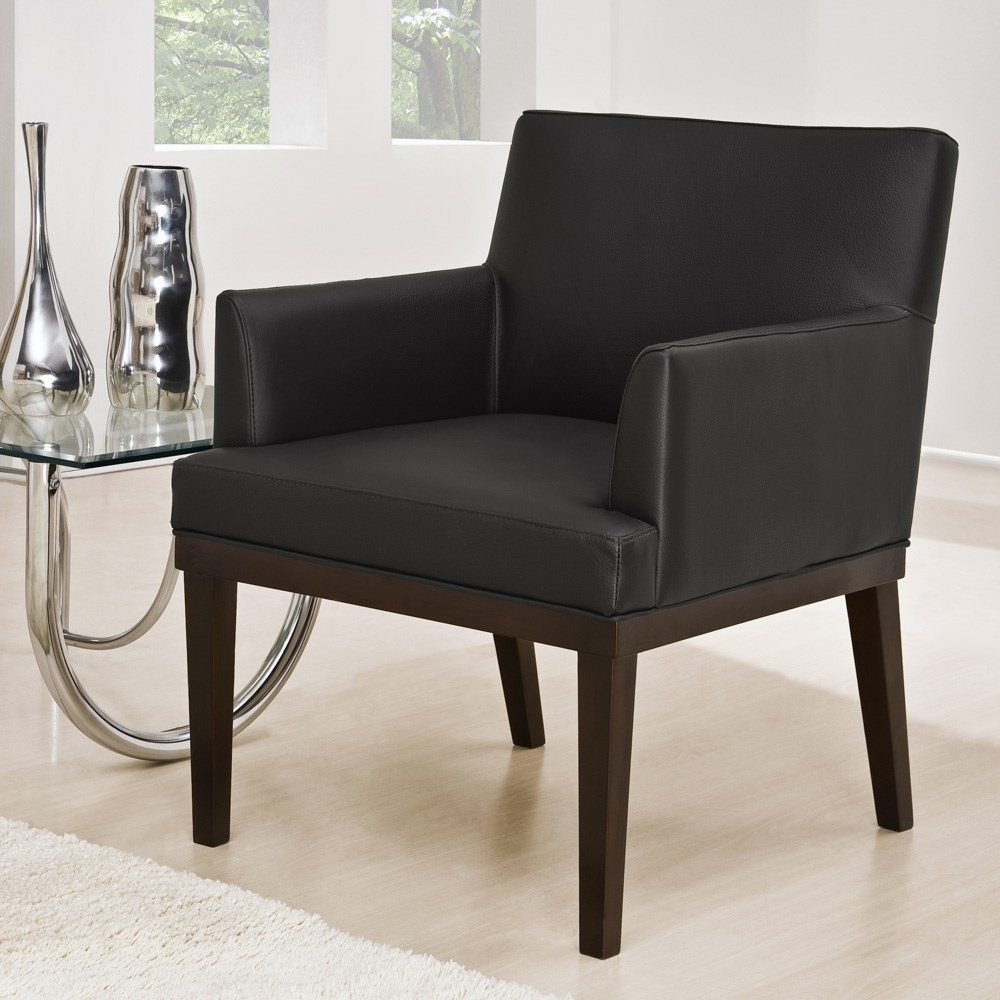 Kit 02 Poltronas Decorativas Sala de Estar Vitória W01 Corano Preto - Mpozenato