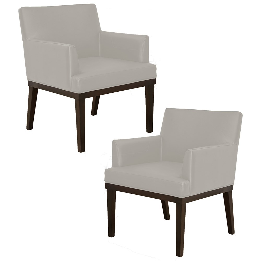 Kit 02 Poltronas Decorativas Vitória W01 Corano Bege - Mpozenato