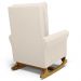 Kit 02 Poltronas de Amamentação Base Madeira Balanço Brenda G05 Veludo Creme - Mpozenato