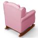 Kit 02 Poltronas de Amamentação Base de Madeira Balanço Lucy P04 Sintético Rosa - Mpozenato