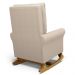 Kit 02 Poltronas de Amamentação e Descanso Base Madeira Balanço Brenda G05 Linho Creme - Mpozenato