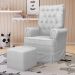 Kit 02 Poltronas de Amamentação e Descanso Com Balanço Laís G05 Linho Cinza - Mpozenato