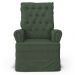 Kit 02 Poltronas de Amamentação e Descanso Com Balanço Laís G05 Linho Verde - Mpozenato
