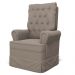 Kit 02 Poltronas de Amamentação e Descanso Com Balanço Laís G05 Veludo Areia - Mpozenato