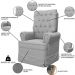Kit 02 Poltronas de Amamentação e Descanso Com Balanço Laís G05 Veludo Cinza - Mpozenato