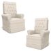 Kit 02 Poltronas de Amamentação e Descanso Com Balanço Laís G05 Veludo Creme - Mpozenato