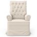 Kit 02 Poltronas de Amamentação e Descanso Com Balanço Laís G05 Veludo Creme - Mpozenato