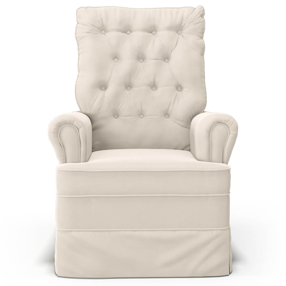 Kit 02 Poltronas de Amamentação e Descanso Com Balanço Laís G05 Veludo Creme - Mpozenato