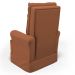 Kit 02 Poltronas de Amamentação e Descanso Com Balanço Laís G05 Veludo Terracota - Mpozenato