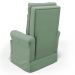 Kit 02 Poltronas de Amamentação e Descanso Com Balanço Laís G05 Veludo Verde - Mpozenato