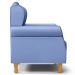 Kit 02 Poltronas de Amamentação e Descanso Pés Madeira Lucy P04 Sintético Azul - Mpozenato