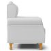 Kit 02 Poltronas de Amamentação e Descanso Pés Madeira Lucy P04 Sintético Branco - Mpozenato