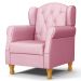 Kit 02 Poltronas de Amamentação e Descanso Pés Madeira Lucy P04 Sintético Rosa - Mpozenato
