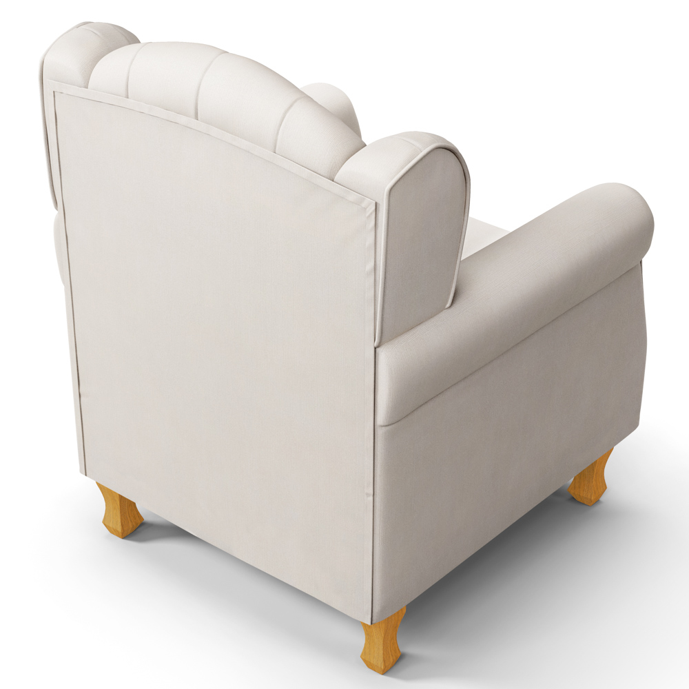 Kit 02 Poltronas de Amamentação e Descanso Pés Madeira Lucy P04 Suede Bege - Mpozenato