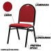 Kit 10 Cadeiras Hoteleiras Auditório Empilhável Linho M23 Vermelho - Mpozenato