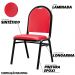 Kit 10 Cadeiras Hoteleiras Auditório Empilhável Sintético M23 Vermelho - Mpozenato