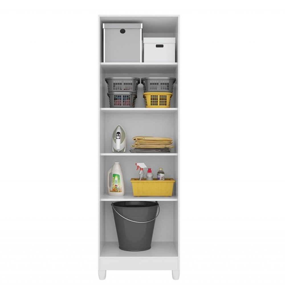 Kit 2 Armários Multiuso Organizador 2 Portas Astrid M07 Castanho Wood - Mpozenato