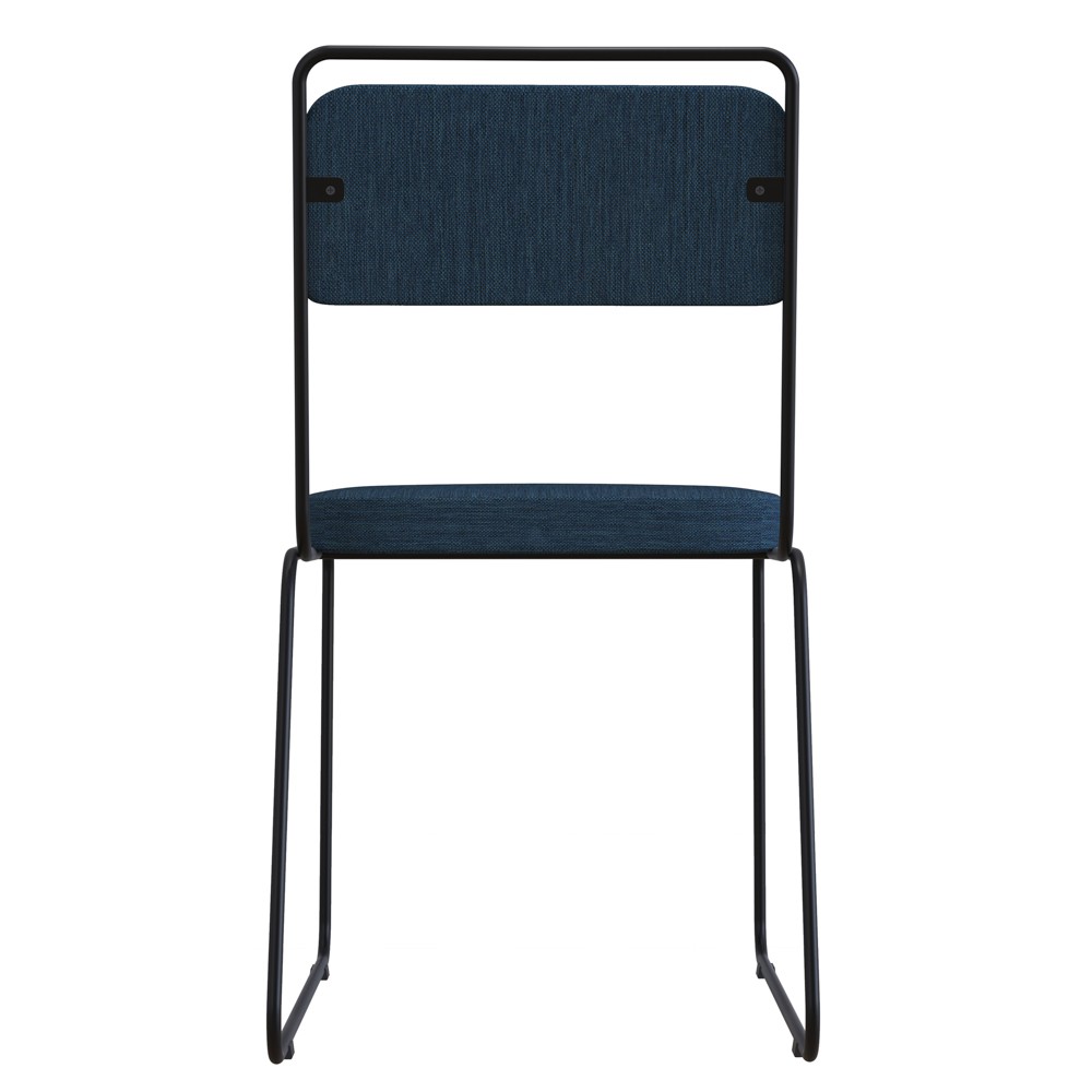 Kit 2 Cadeiras Estofadas Elis F02 Linho 765 Azul - Mpozenato