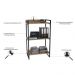 Kit 2 Estantes Livreiro Multiuso Prisma Estilo Industrial 60cm 3 Prateleiras C08 Carvalho - Mpozenato