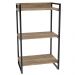 Kit 2 Estantes Livreiro Multiuso Prisma Estilo Industrial 60cm 3 Prateleiras C08 Carvalho - Mpozenato