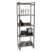 Kit 2 Estantes Livreiro Multiuso Prisma Estilo Industrial 60cm 5 Prateleiras C08 Carvalho - Mpozenato