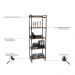 Kit 2 Estantes Livreiro Multiuso Prisma Estilo Industrial 60cm 5 Prateleiras C08 Nogal - Mpozenato