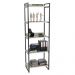 Kit 2 Estantes Livreiro Multiuso Prisma Estilo Industrial 60cm 5 Prateleiras C08 Snow - Mpozenato