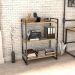 Kit 2 Estantes Livreiro Multiuso Prisma Estilo Industrial 80cm 3 Prateleiras C08 Carvalho - Mpozenato
