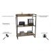 Kit 2 Estantes Livreiro Multiuso Prisma Estilo Industrial 80cm 3 Prateleiras C08 Carvalho - Mpozenato