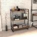 Kit 2 Estantes Livreiro Multiuso Prisma Estilo Industrial 80cm 3 Prateleiras C08 Nogal - Mpozenato