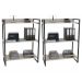 Kit 2 Estantes Livreiro Multiuso Prisma Estilo Industrial 80cm 3 Prateleiras C08 Snow - Mpozenato