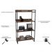 Kit 2 Estantes Livreiro Multiuso Prisma Estilo Industrial 80cm 4 Prateleiras C08 Nogal - Mpozenato